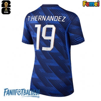 Franța Theo Hernandez #19 Echipament de Fotbal Replică Mondial 2026 Femei Acasa